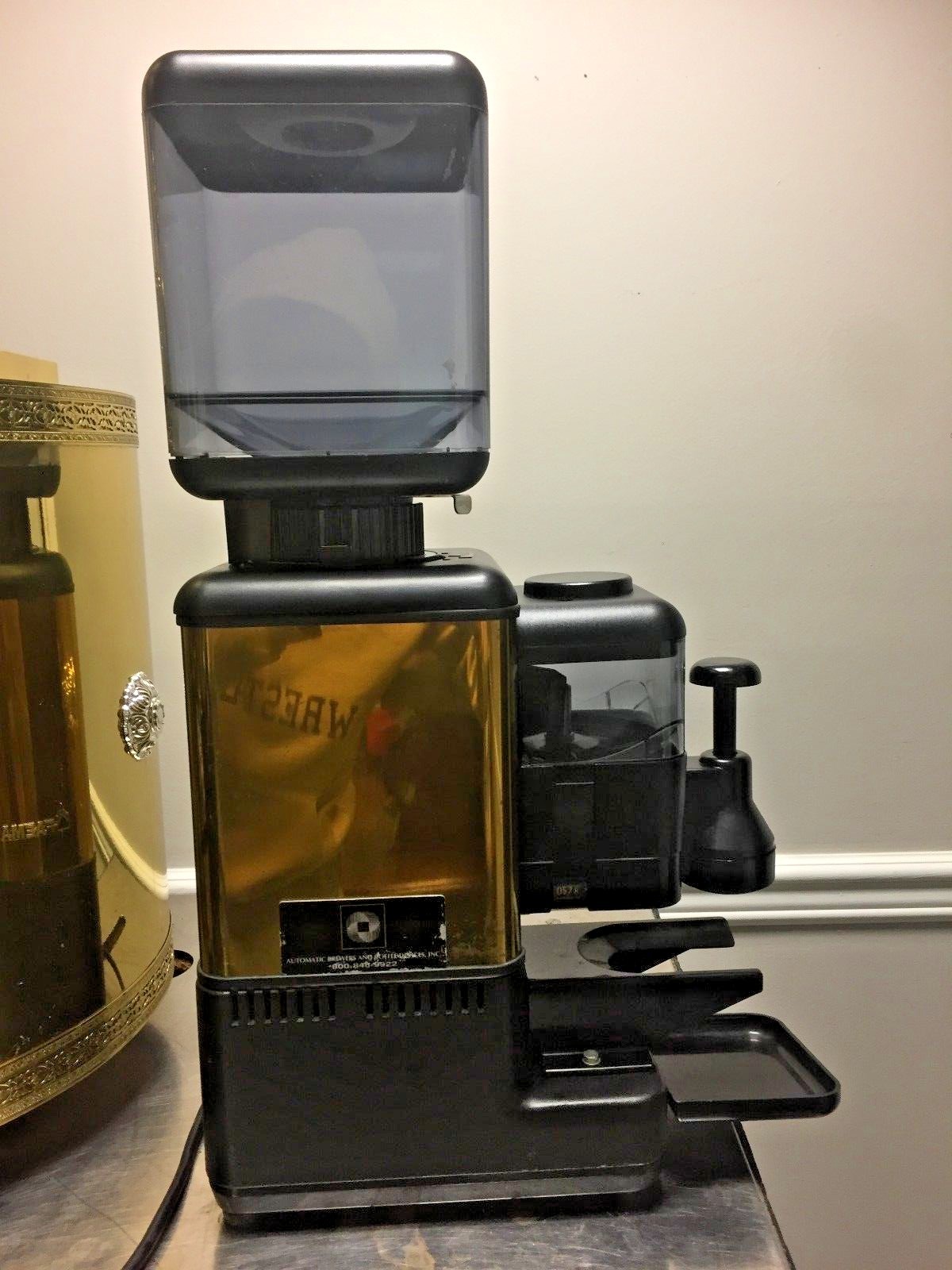 FAEMA MPN Lux Brass and Ebony Espresso Grinder