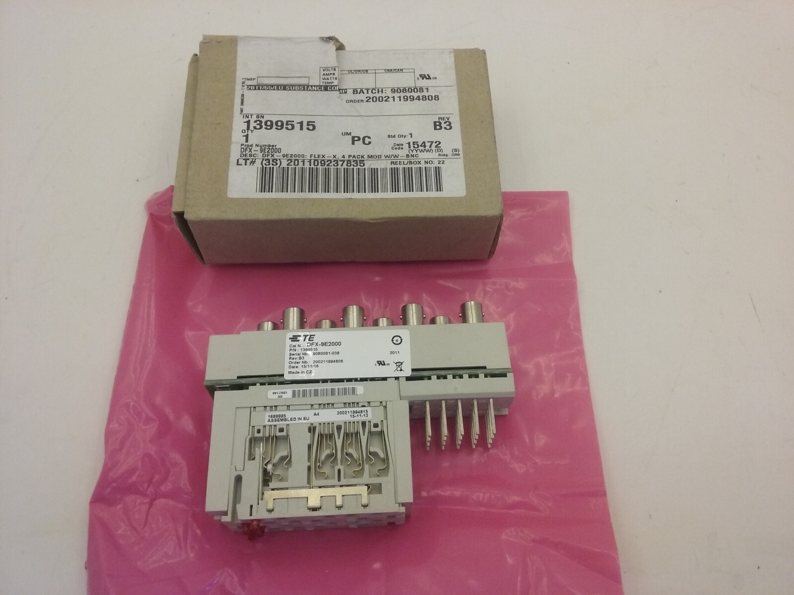 TE DFX-9E2000 PLC MODULE, REV. B3, NIB