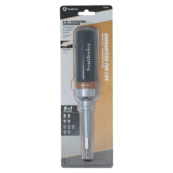 9-N-1 Ratcheting Multibit Screwdriver