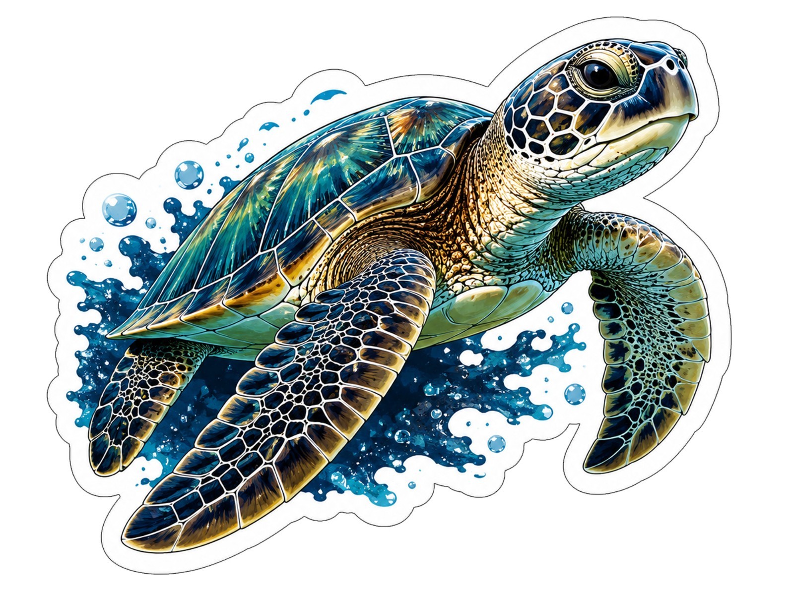 Sea Turtle Decal Sticker Weather Resistant Car Laptop Window