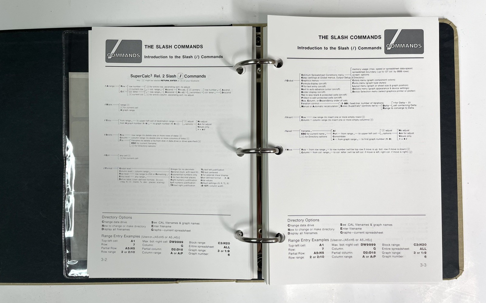 SORCIM SuperCalc3 DOS 1984-1985 Release 2 Guide Manual Binder *MISSING FLOPPIES*