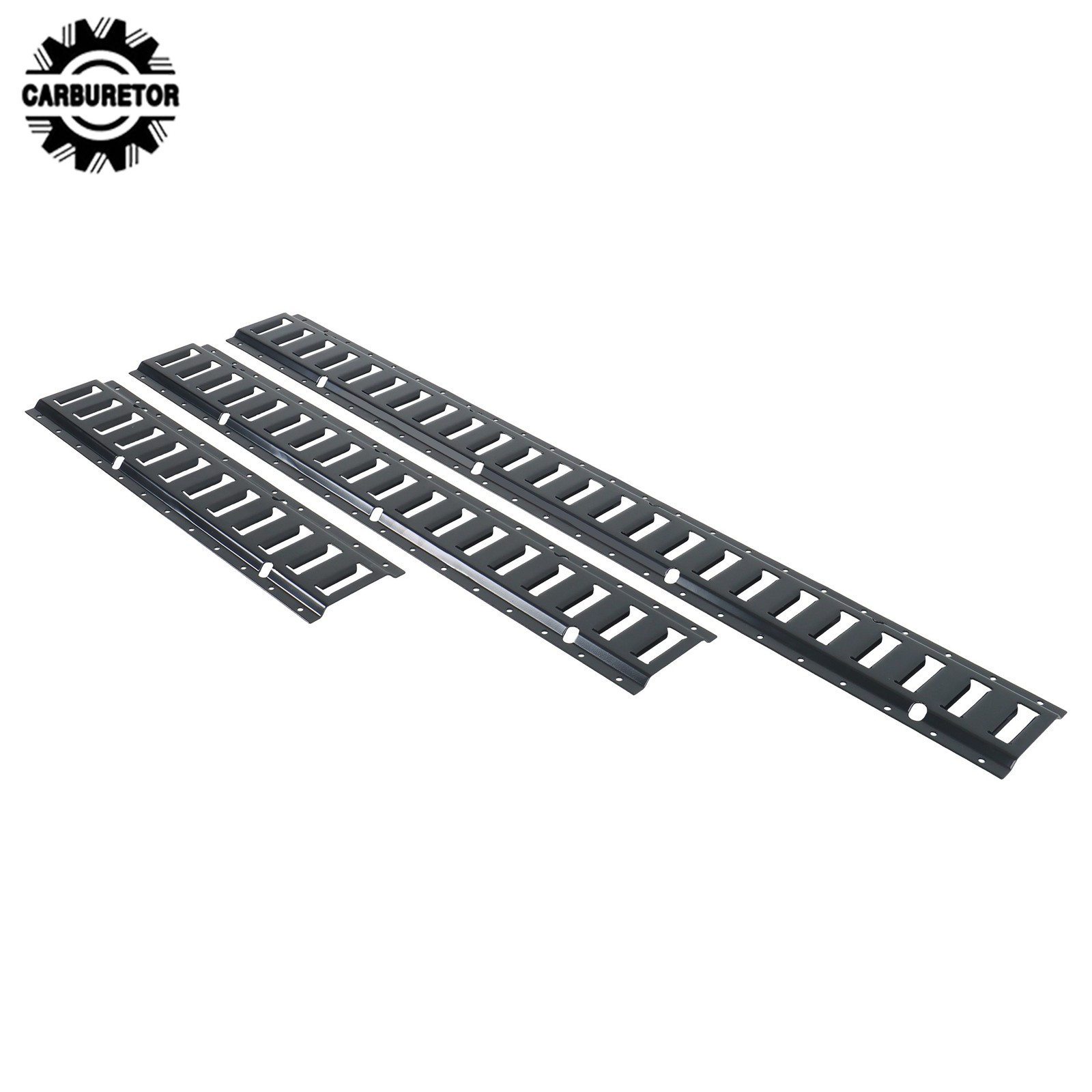 22 Pcs Mixed Size 2ft 3ft 4ft Black E Track Rails Complete Kit With Hardware