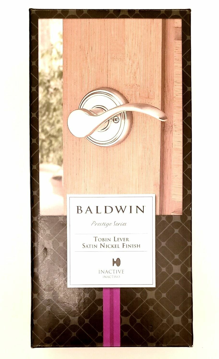 New BALDWIN Prestige Tobin Satin Nickel Right-Handed Door Knob Lever 93510-004