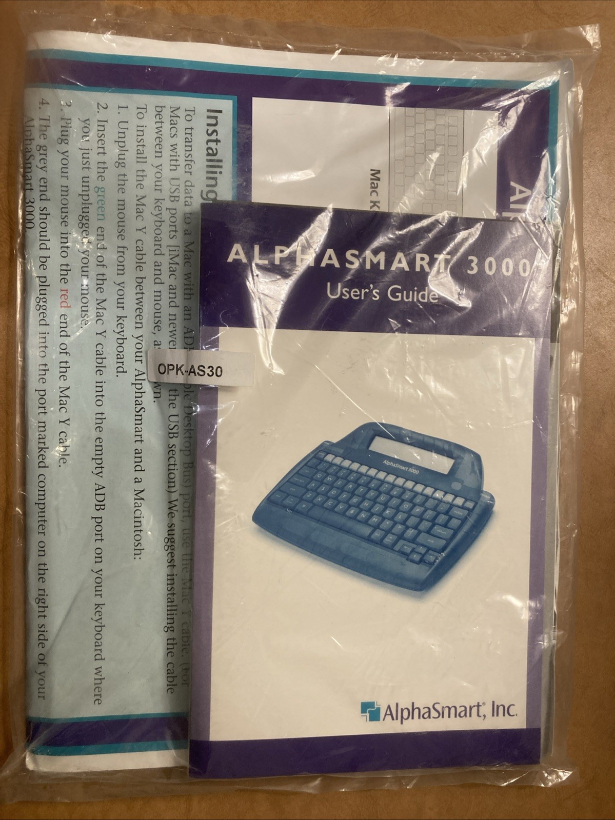 AlphaSmart 3000 Owner's Manual, brand new and sealed