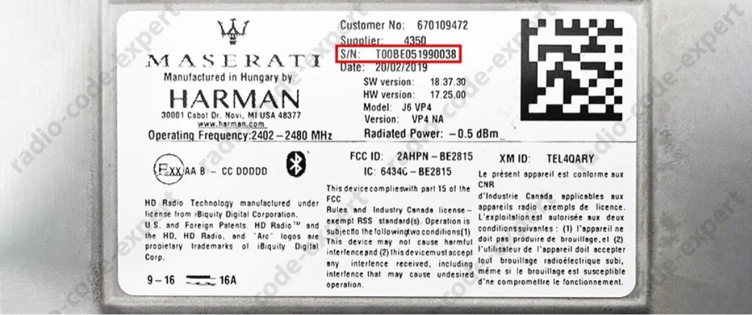 Maserati Radio Code Unlock | Express Digital Delivery | No Shipping