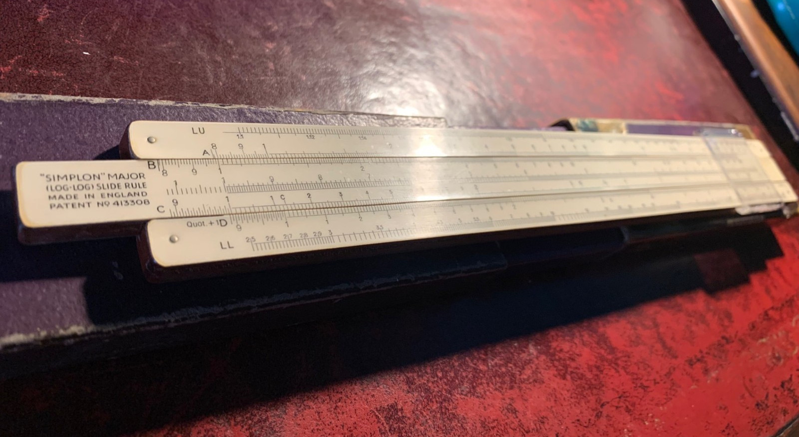 Vintage Engineering Slide Rule - "Simplon" Major (Log - Log) Patent No. 413308