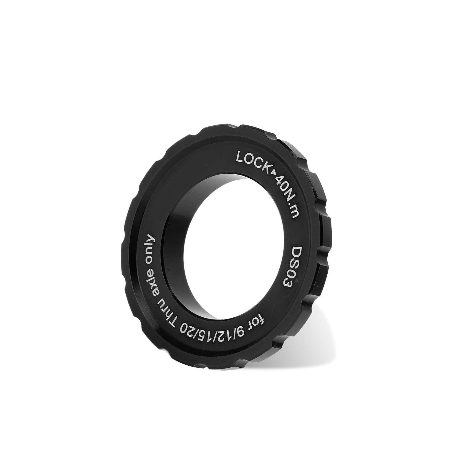 Black Aluminum Alloy Bike Centerlock Rotor Lockring Rust Resistant Hardware
