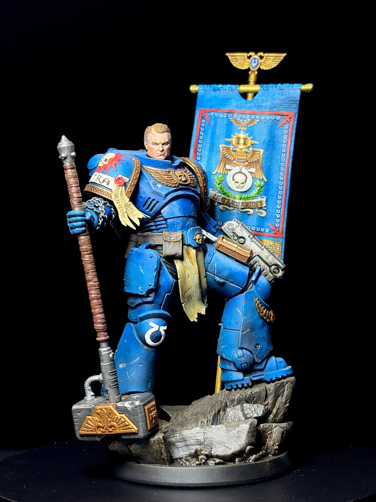 Titus Space Marine 2 Display Statue Bulkamancer Warhammer 40k Painted