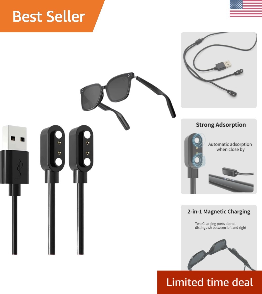 Fast Charging Magnetic Cable for Smartglasses - With Short-Circuit Protection!
