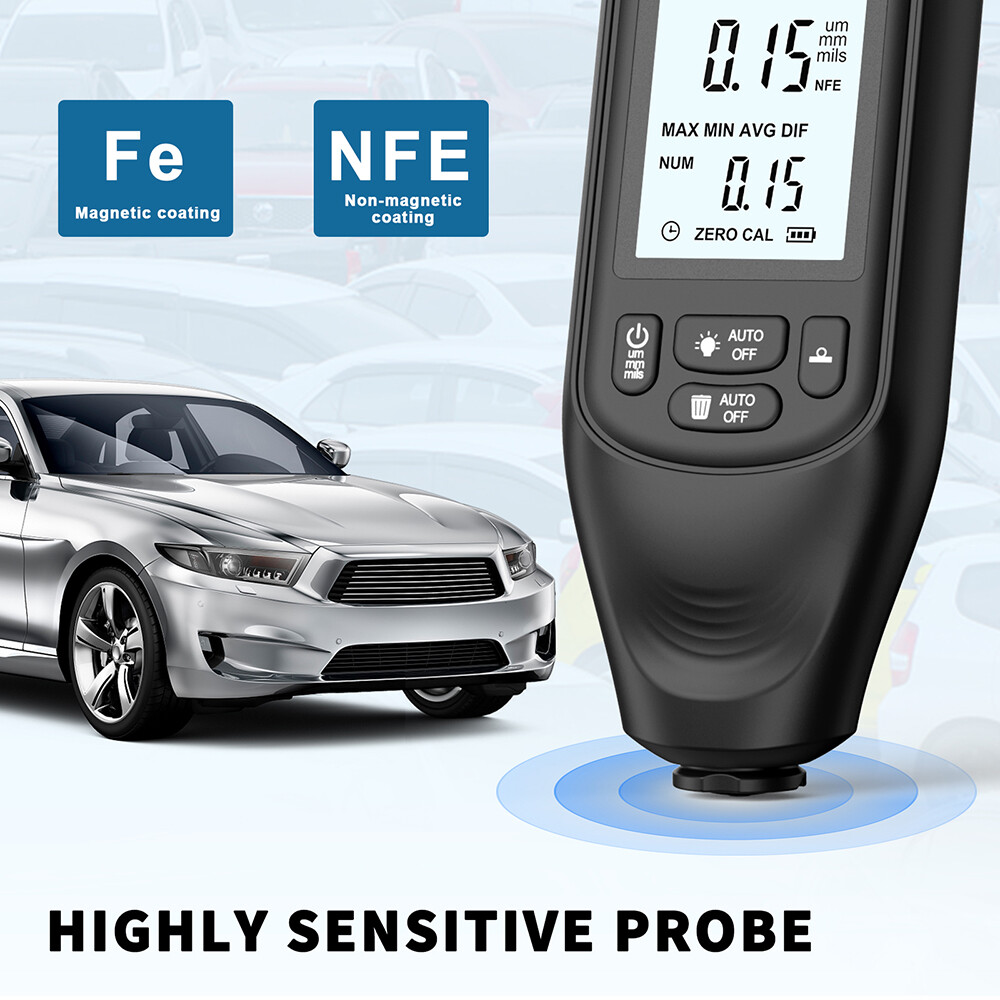 HW400 Car Paint Coating Thickness Gauge Paint Thickness Meter for Used Car Buyer