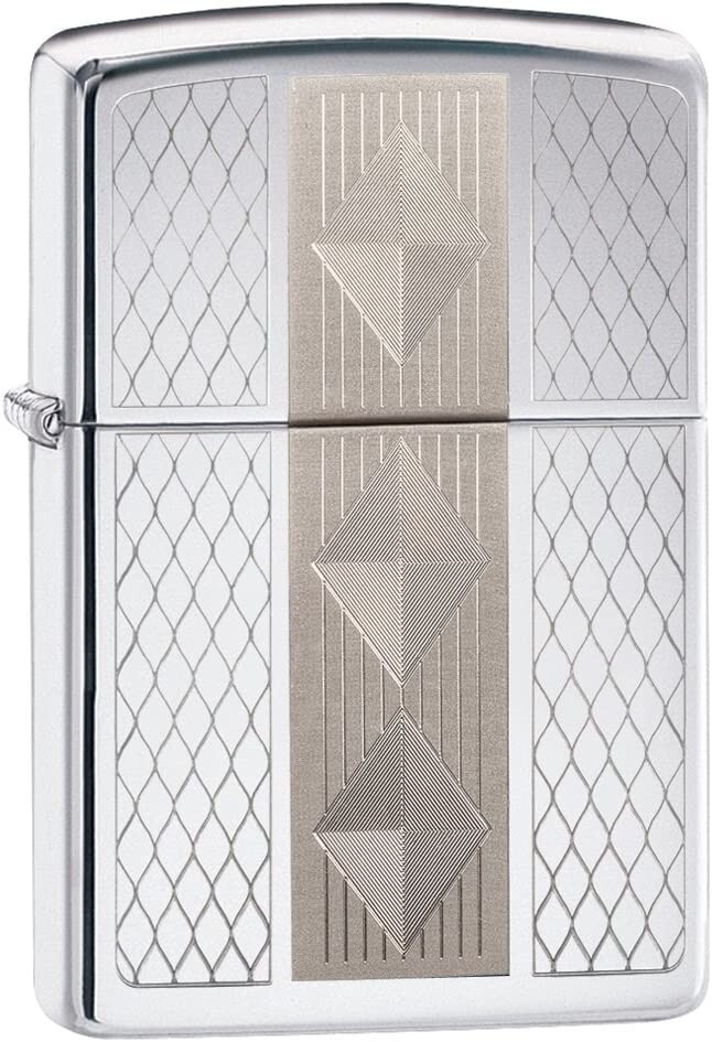 Zippo 29424 Diamond Grill High Polish Chrome