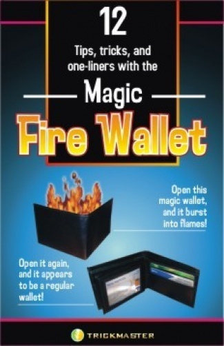 Deluxe HOT FIRE LEATHER WALLET Bar Magic Trick Flame Flaming Money Catches Joke