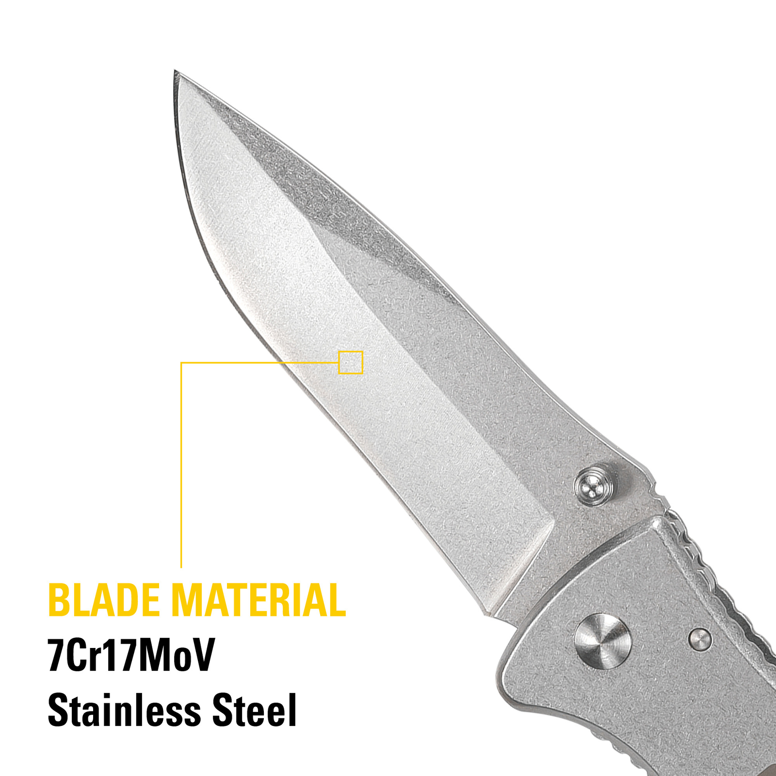 Cat 7 Inch Drop Point Folding Knife - 980004