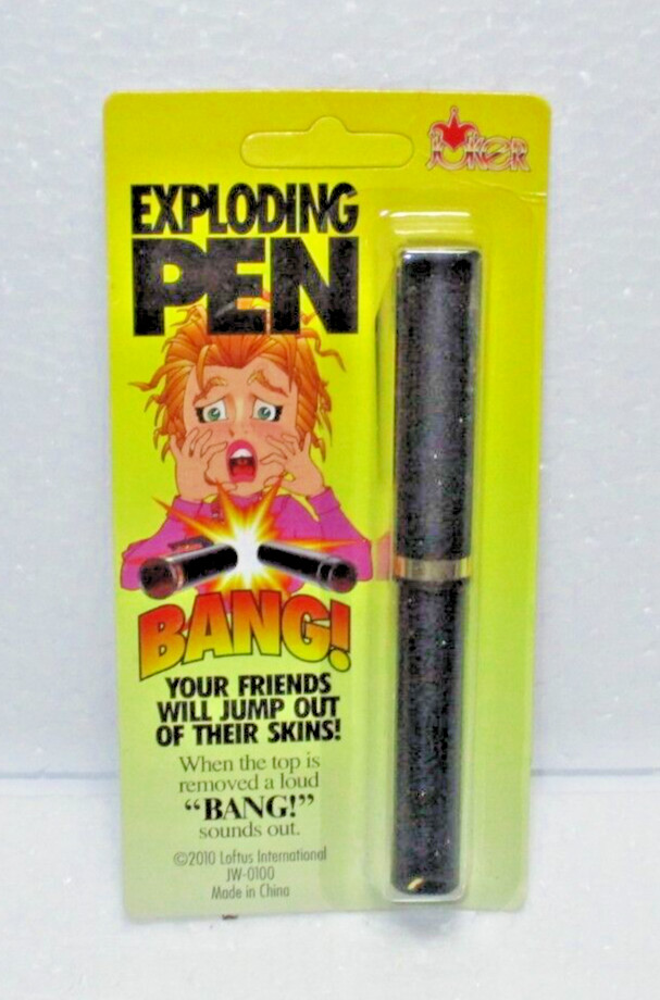 Exploding Pen Magic Trick "GAG" - Set Loaded Pen Down, Explodes When Picked Up