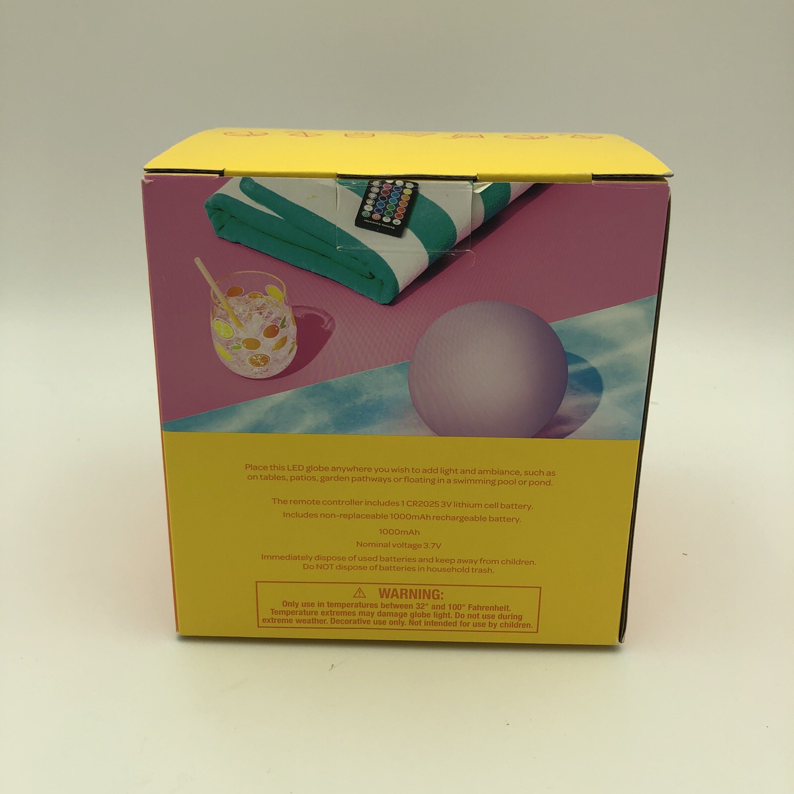 Sun Squad Indoor/Outdoor Floating Globe Lamp Includes Remote NIB - 297