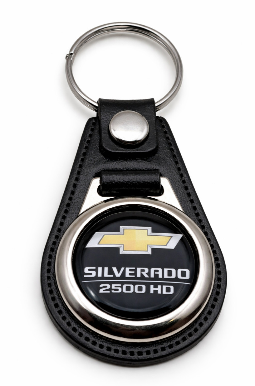 Custom Leather truck keychain for Perry 2500 HD