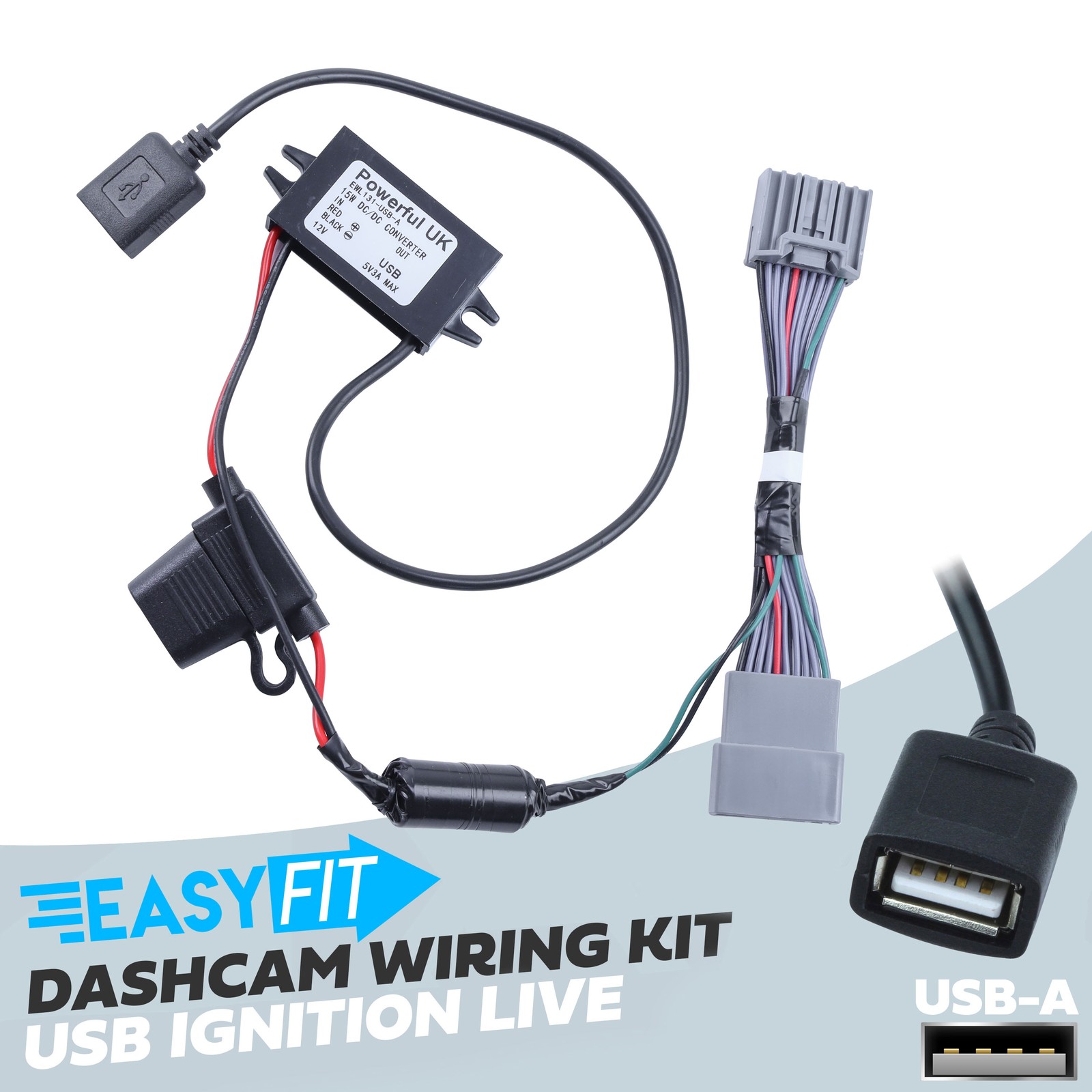 12v power tap-in +USB port for Range Rover 2022+ L460 overhead console dashcam