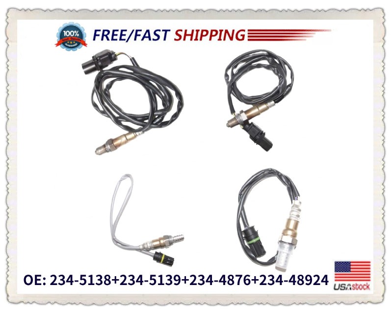 4X Oxygen Sensor Upstream & Downstream For BMW 335i 2007 2008 2009 2010 3.0L