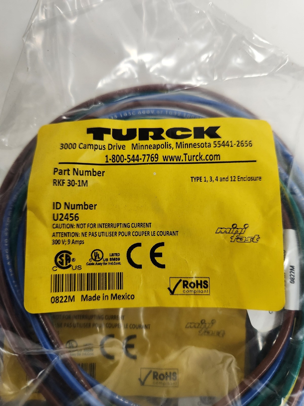TURCK RKF 30-1M LOT OF 6 NEW IN BAG
