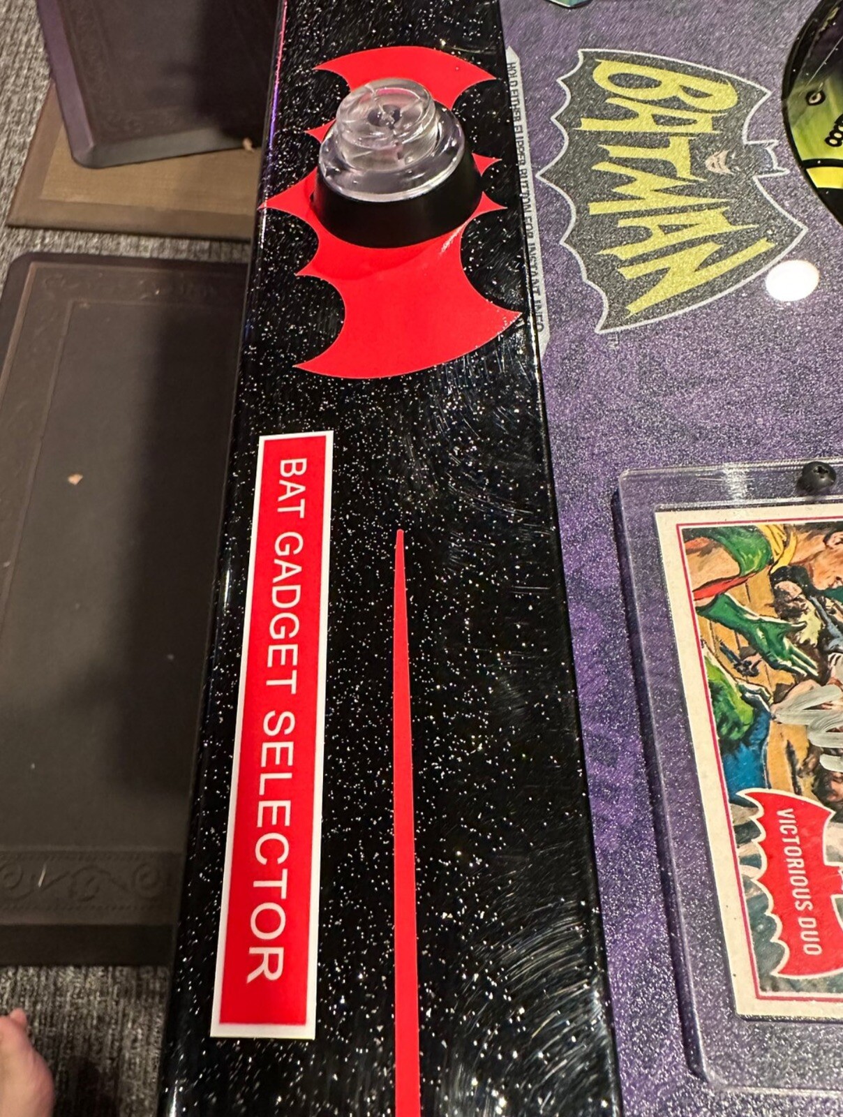 BATMAN 66 PINBALL REPLACEMENT GADGET SELECTOR, EMBLEM, SLE PINSTRIPE DECAL