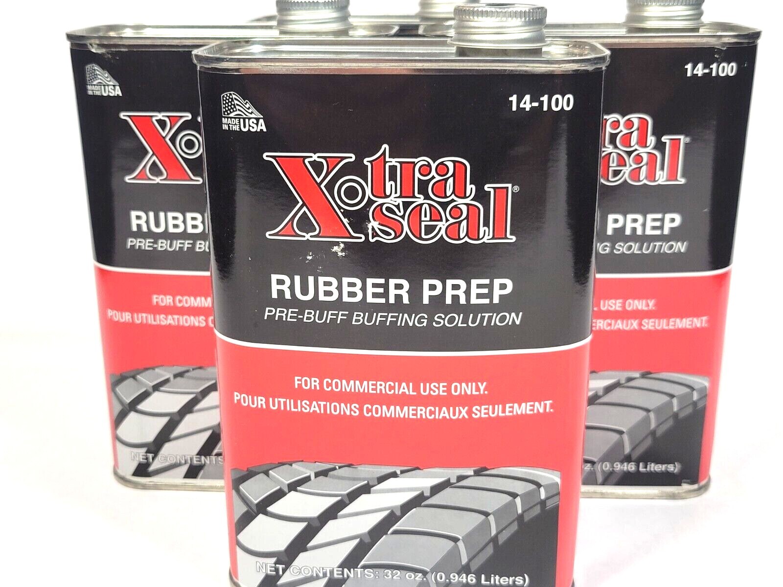 4 PACK 14-100 XTRA SEAL RUBBER PREP BUFFING SOLUTION PRE BUFFER
