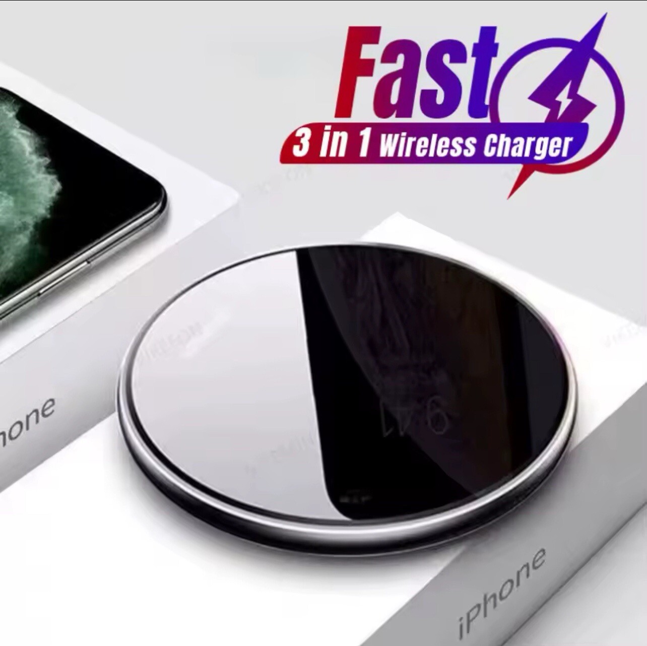 100W Fast Charging Wireless Charger Stand Charging pad for iPhone Samsung UK