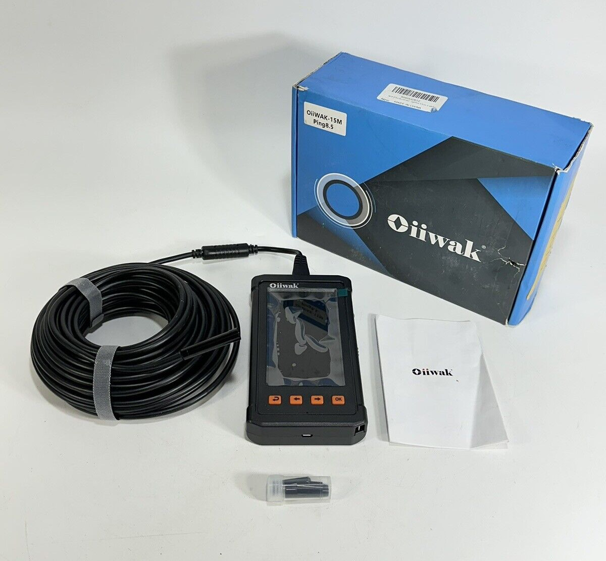 OIIWAK 50ft 8mm Industrial Endoscope HD Inspection Camera Digital Borescope