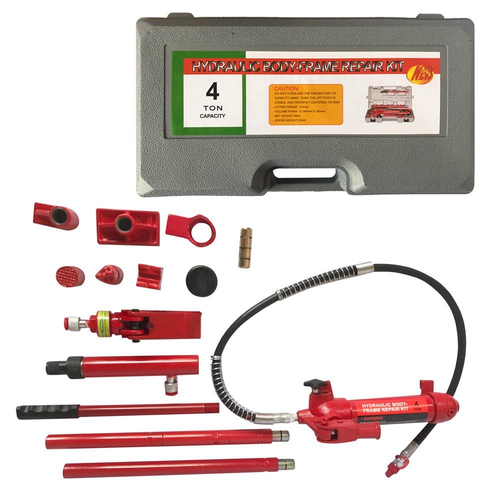 4 Ton Porta Power Hydraulic Jack Car Shop Autobody Frame Manual Repair Tool Kits
