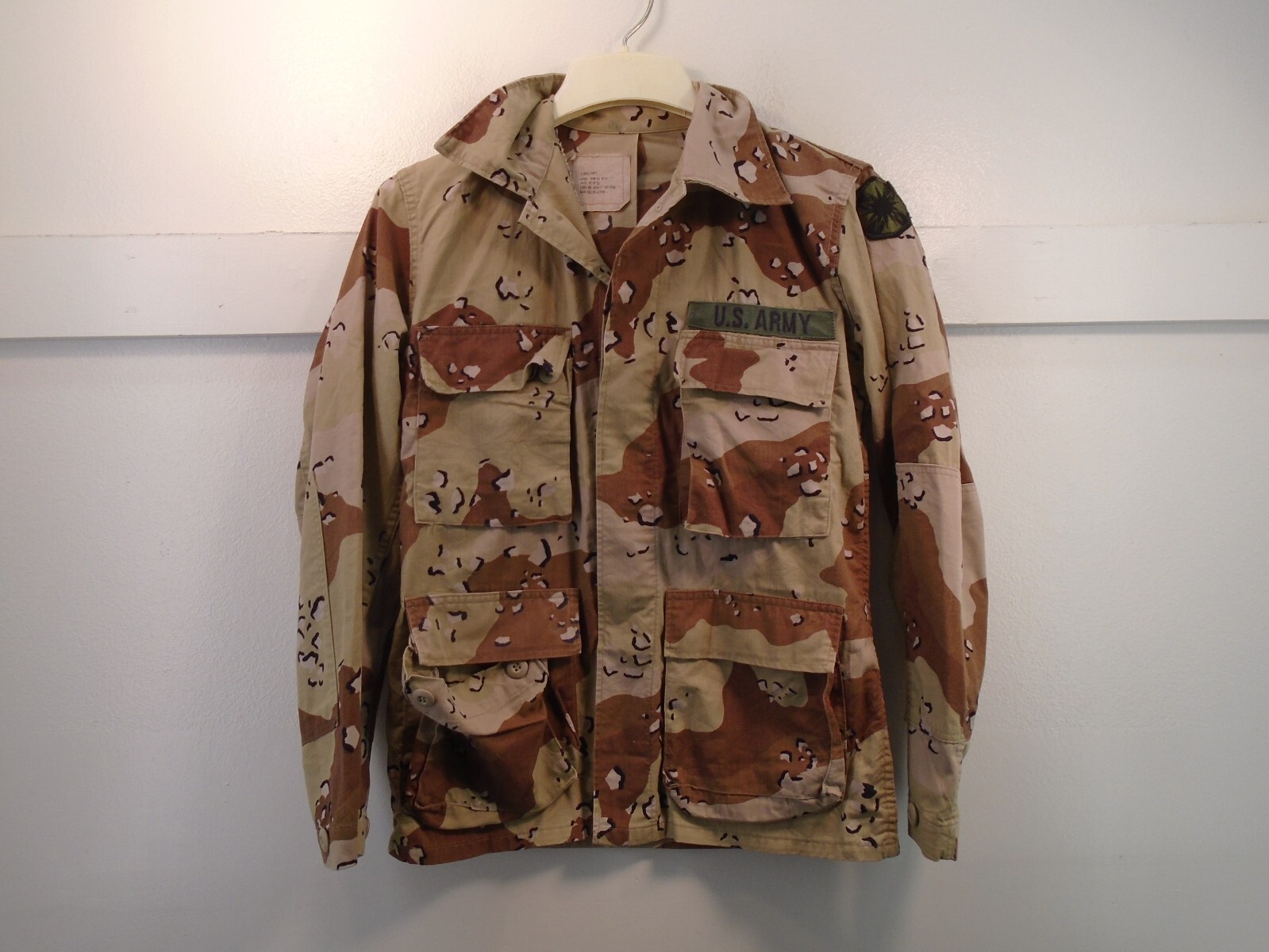 US Military 6 Color Desert Combat Camo Coat Shirt Size X-Small Short 1983 159-K