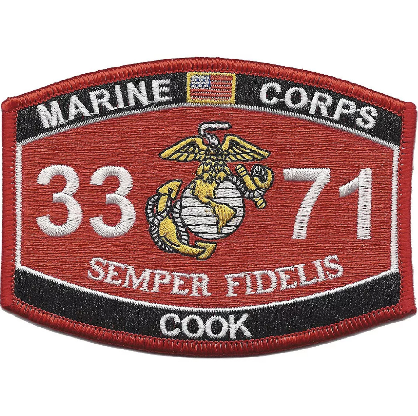 4.5" Marine Corps MOS 3371 Cook EGA Embroidered Patch