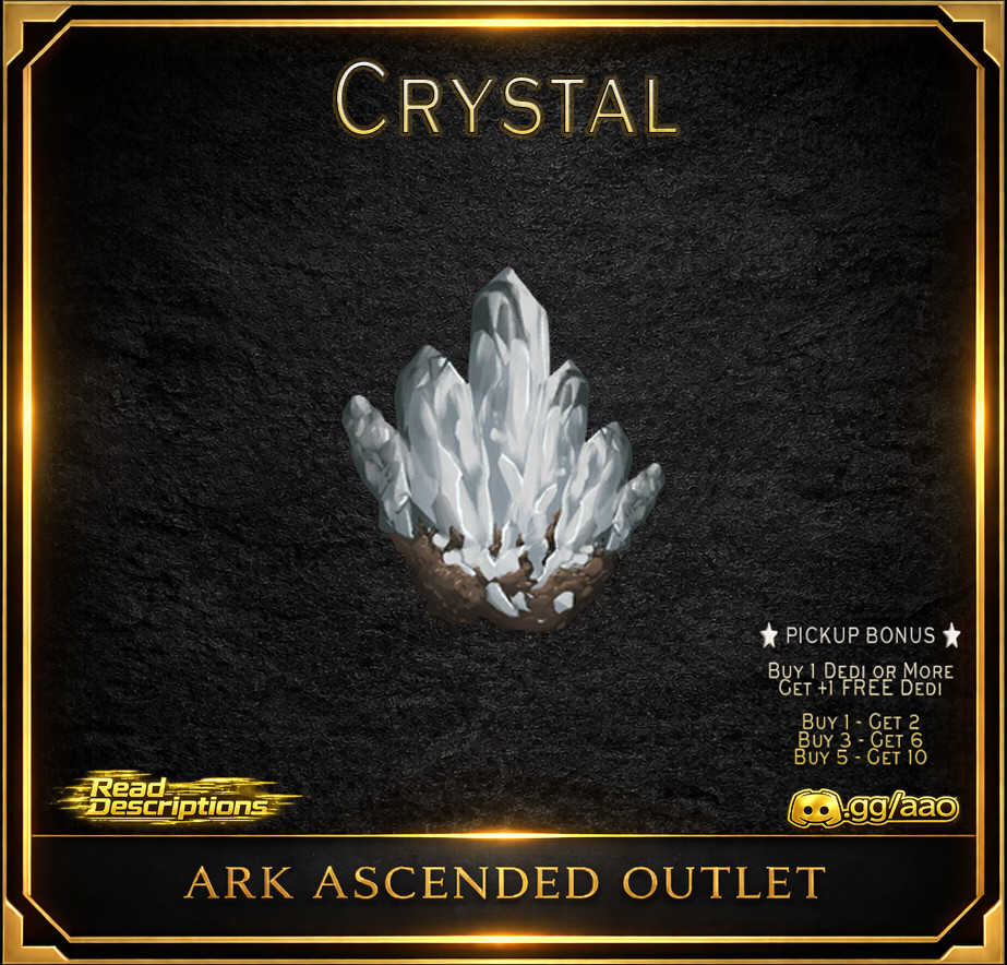 Crystal-Ark Survival Ascended PVE-Resources-ASA XBOX/PS5/PC-Official-AAO