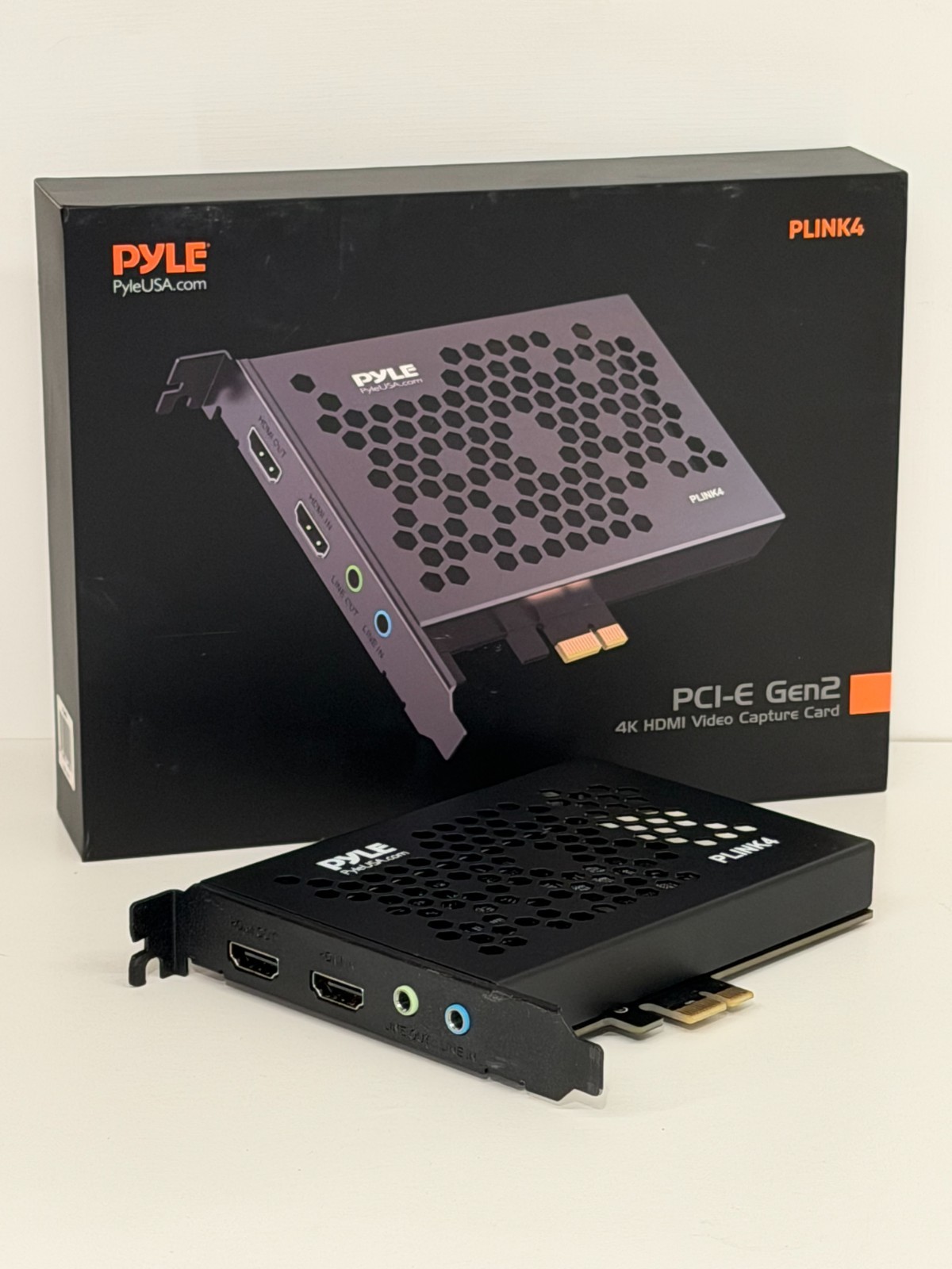 Pyle PLINK4 Gen2 Live Gamer HDMI 4K Capture Card, Live Record, Stream | PCIE x1