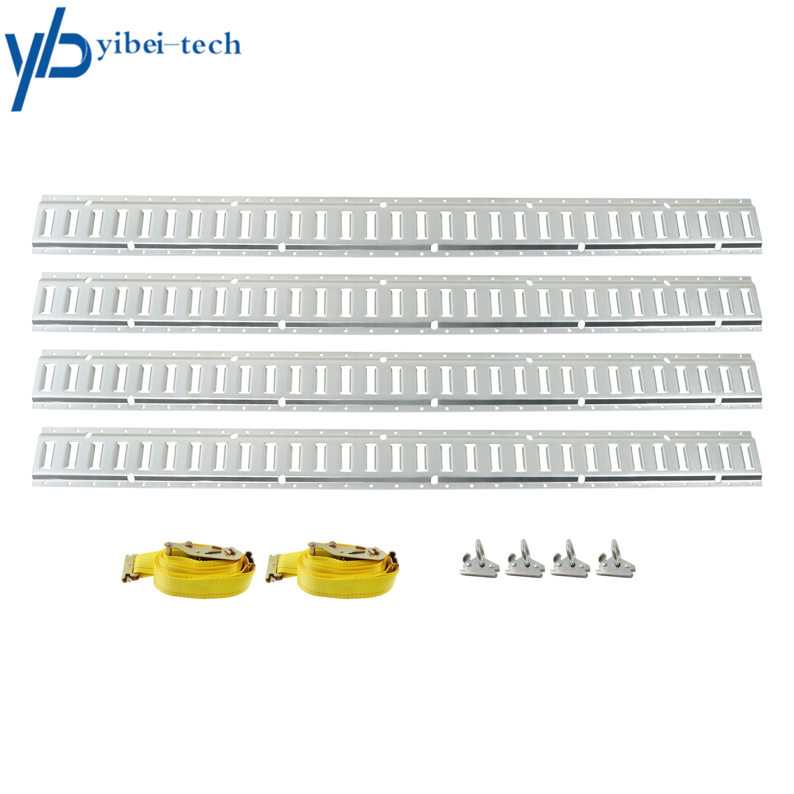 For E Track Tie-Down Rail Kit Trucks Vans Garages Trailer Tie Down System 12PCS