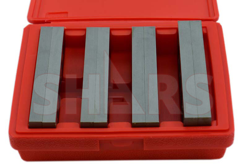 Shars 1/2" Thickness Steel Parallel 4 Pairs Set .0002" Flatness New #[