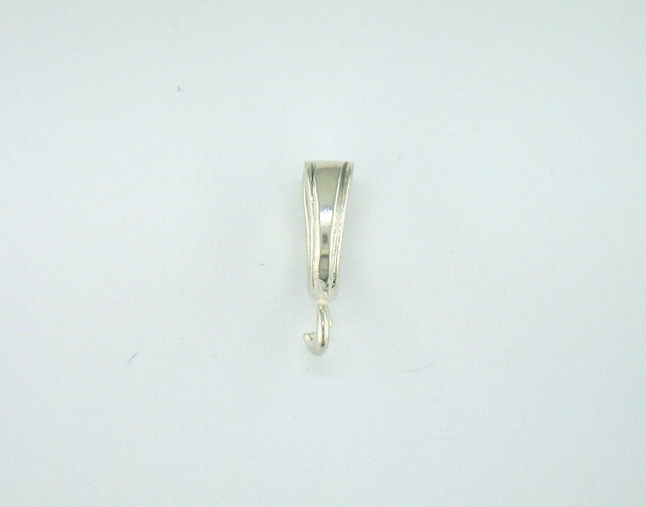 Large Bail Oval Hoop Style Sterling Silver