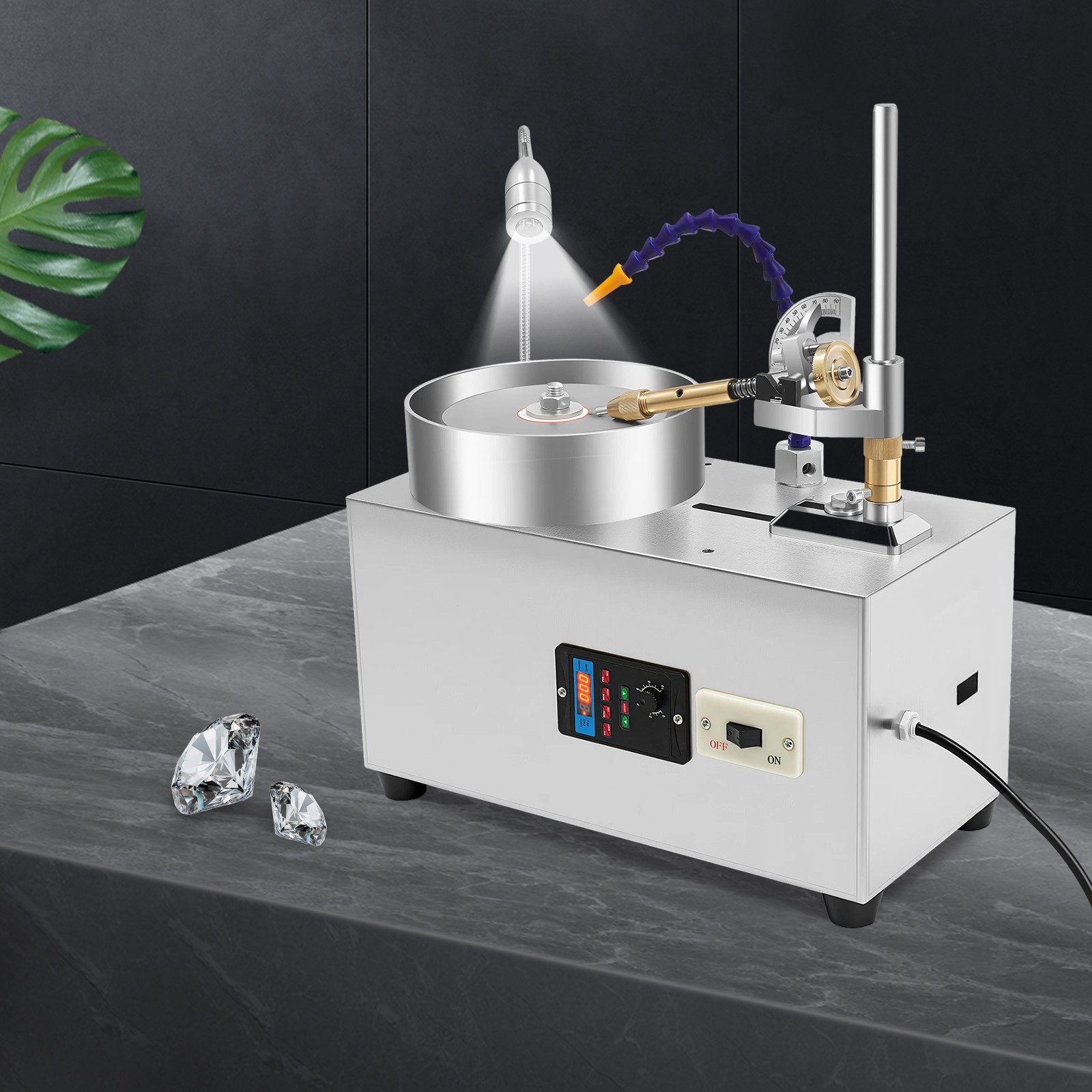 3000RPM Gem Faceting Machine Gemstone Grinding Jewelry Lapidary Cutting Polisher