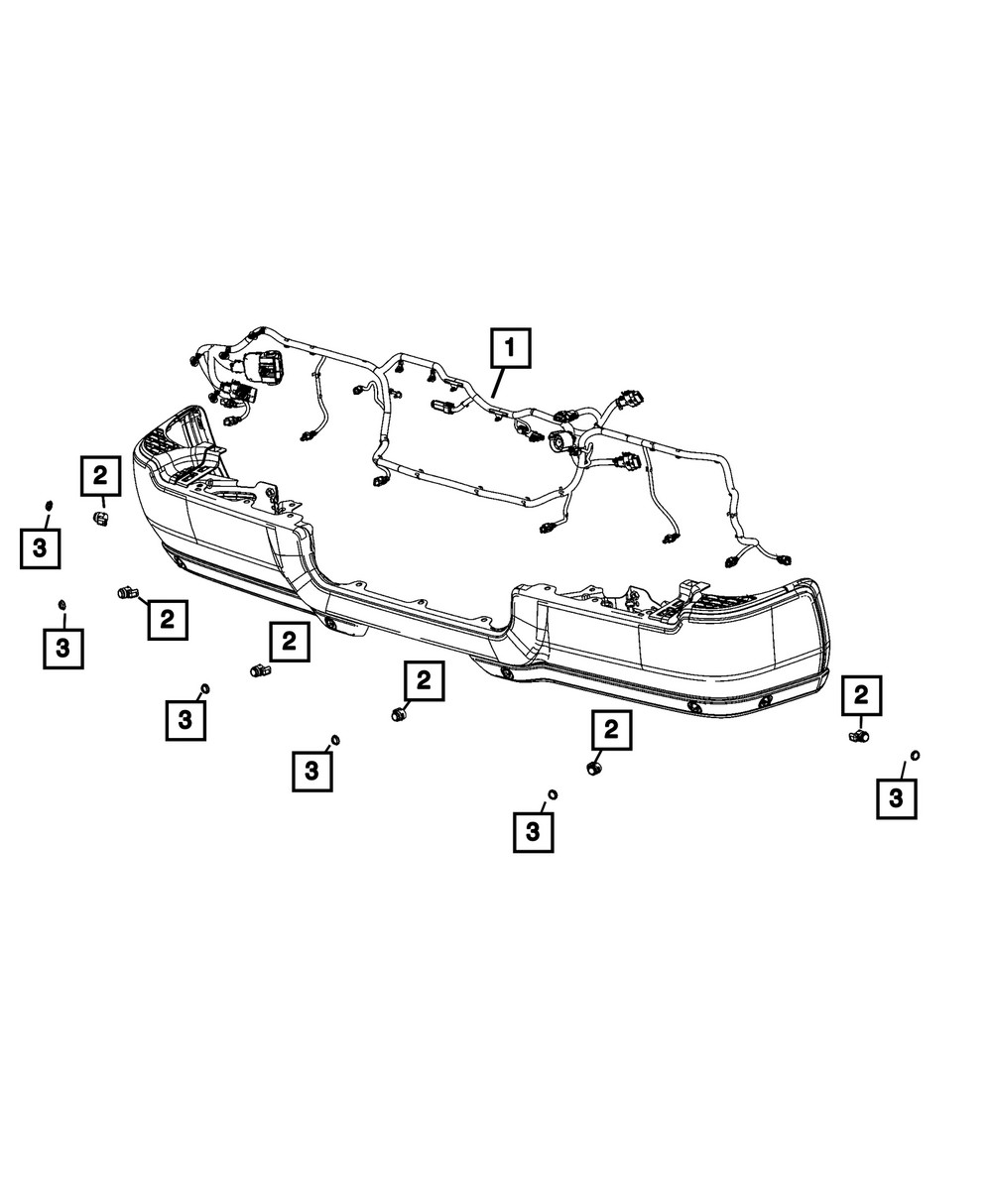 Genuine Mopar Rear Bumper Wiring 68646795AA