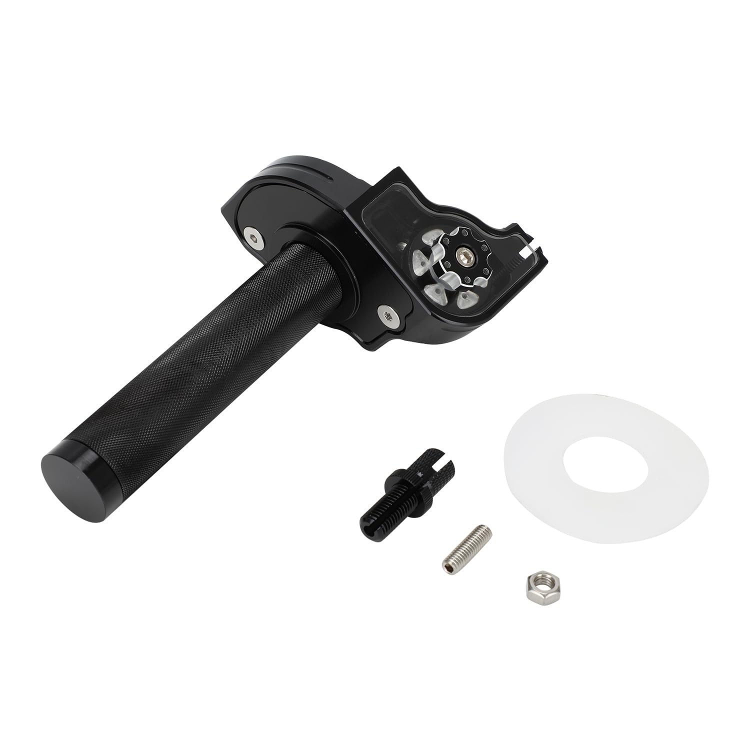 Motorcycle Throttle Assembly,7/8" 22mm Twist Throttle Grips With Rotating Sha...