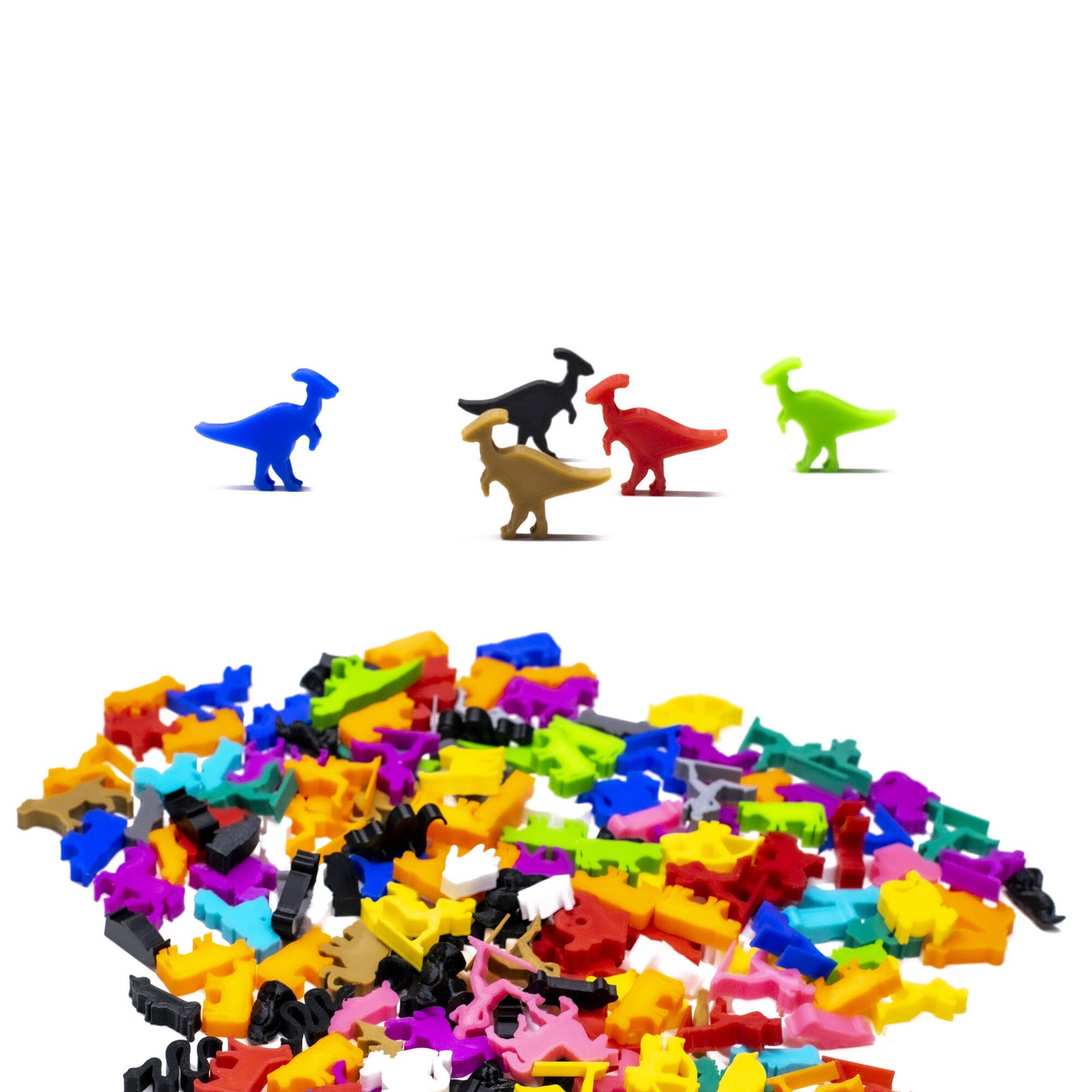 Parasaur Meeple Dinosaur Figures for Board Games - Game Pieces DnD Accessories