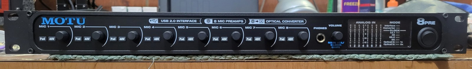 MOTU 8PRE USB * 8 Microphone Preamps *  A/D Converter * Audio Interface * USB2