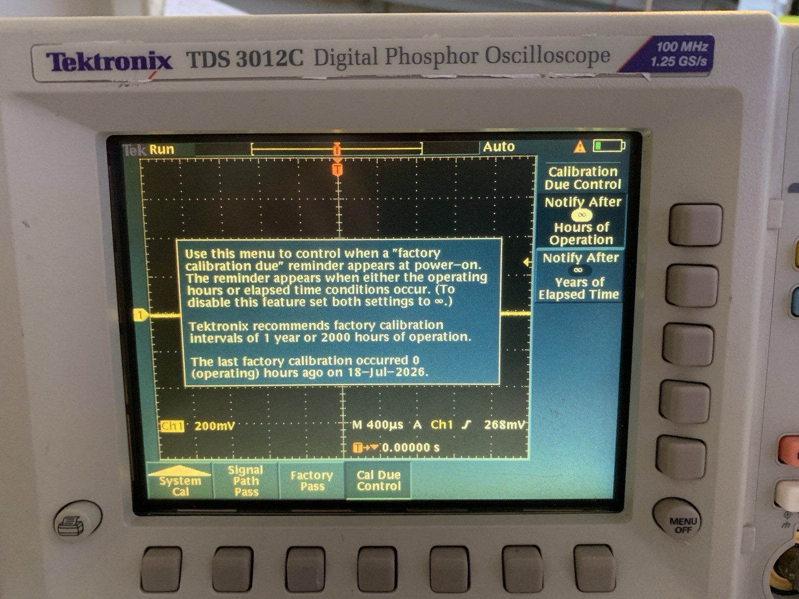 Calibrated Tektronix TDS 3012C Digital Phosphor Oscilloscope 100MHz 1.25GSa/s