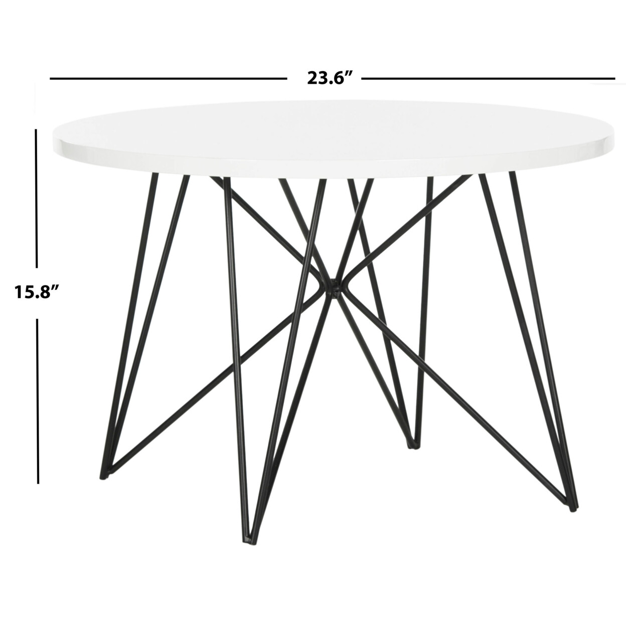SAFAVIEH Vida Retro Mid-Century Lacquer End Table | White |