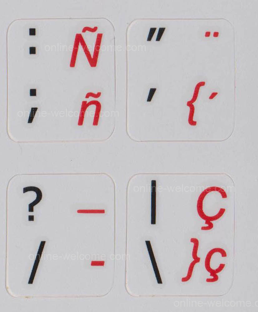 Spanish Traditional-English Non Transparent stickers for keyboard Online-Welcome