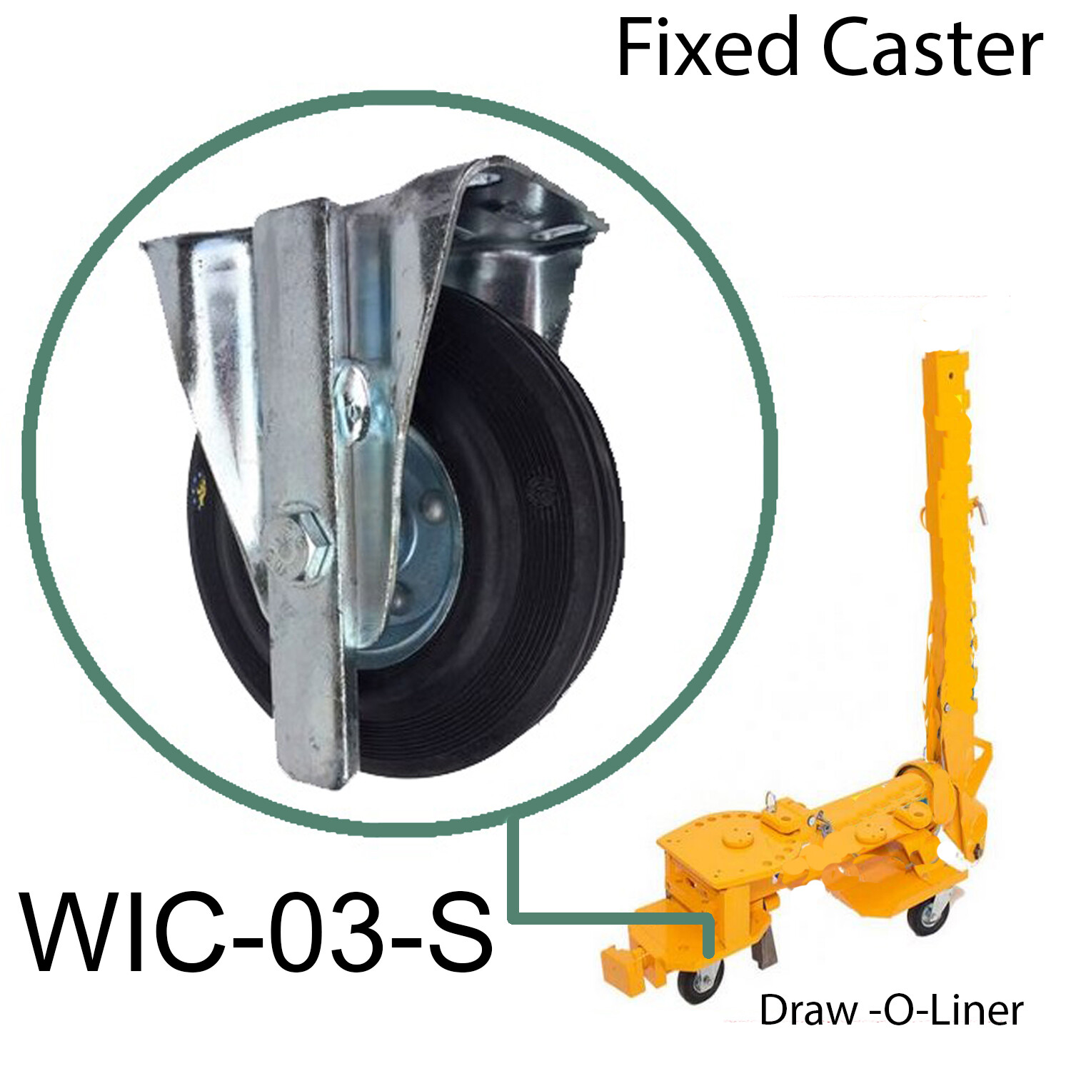 Fixed caster fits Car O liner Frame Machine pull tower