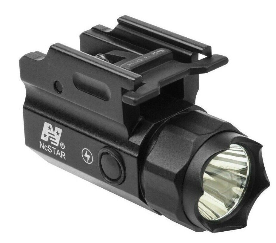 NcSTAR Handgun Flashlight COMPACT w/ QR Mount WHT-LED 3W 150 Ambidextrous BLK
