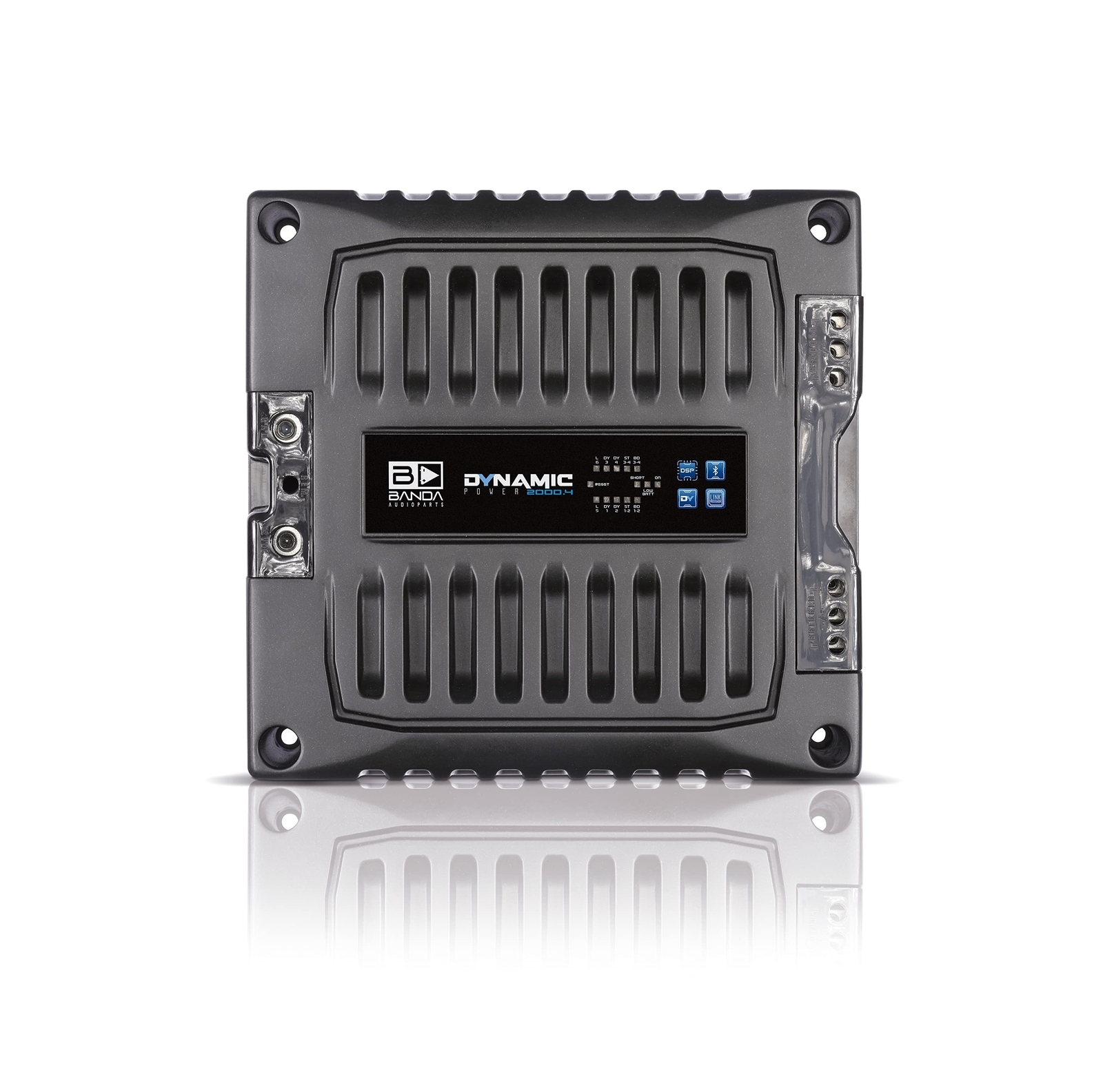 Dynamic Power 2000.4 @ 2 ohms Audio Amplifier Internal Link Processor Digital...