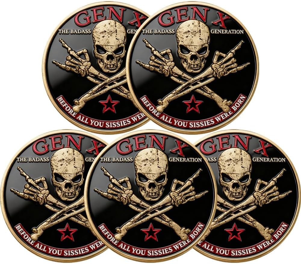 GEN X Coin -The Ultimate Tribute to The Badass Generation Gen X Skull Coin USA