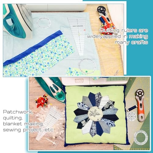 5 Pcs Acrylic Quilting Template Ruler,,Shape Transparent Classic