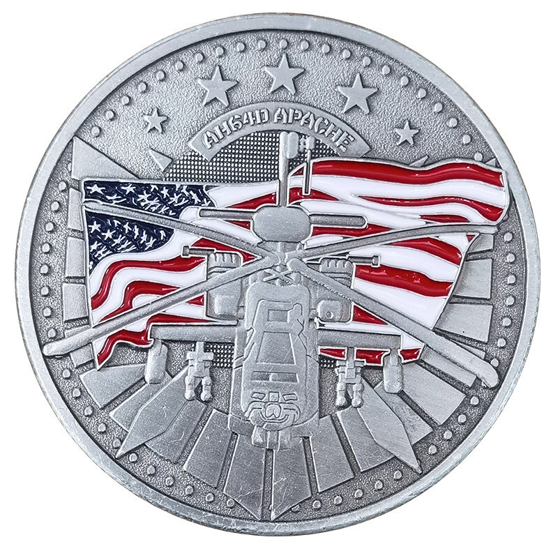 US Military AH64D Apache Attack Helicopter Commemorative Coin Collectible Gift