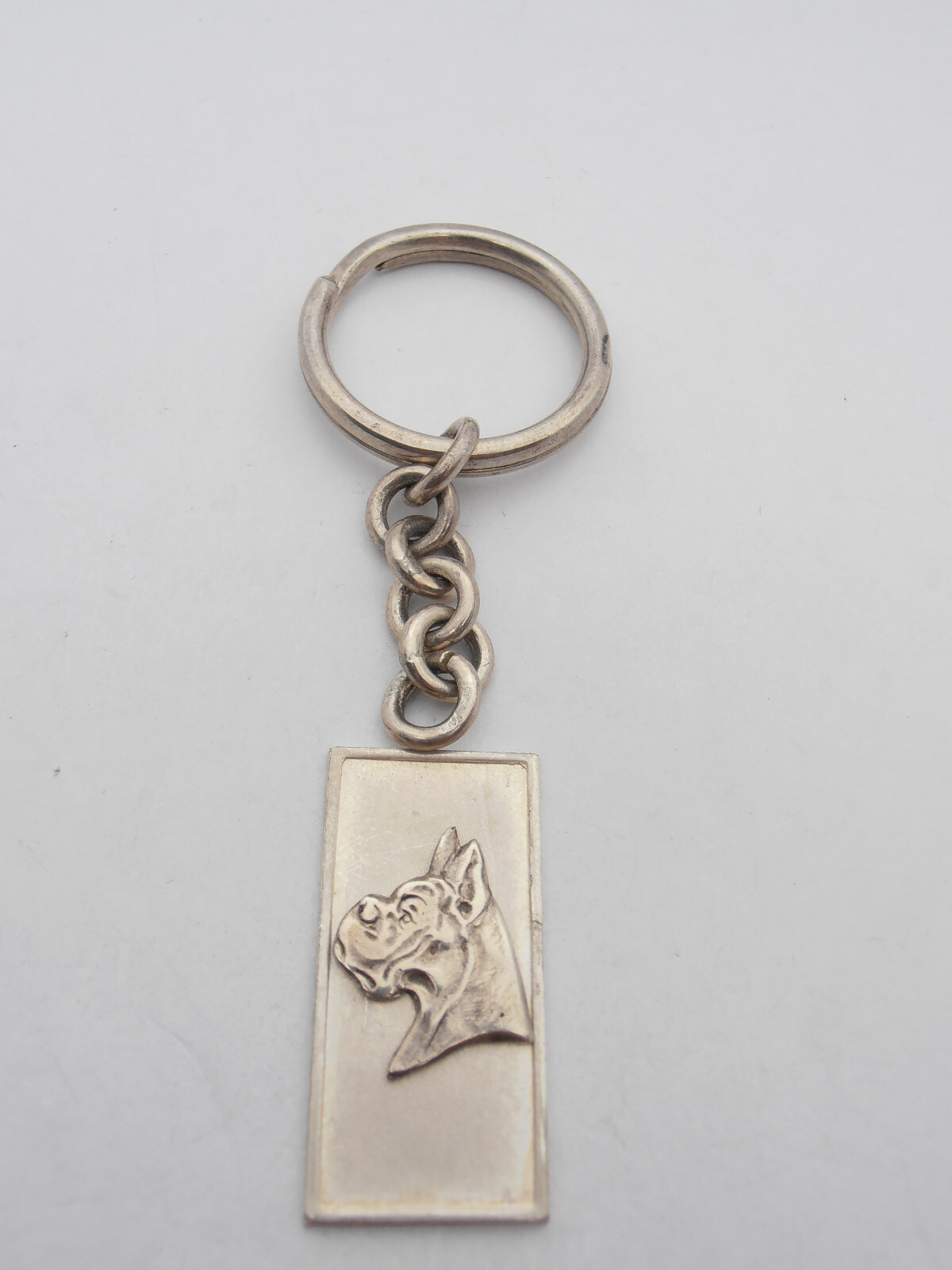 KEYCHAIN with Deutscher BOXER in 925 Silver - Breeze - Dog - Molossoid
